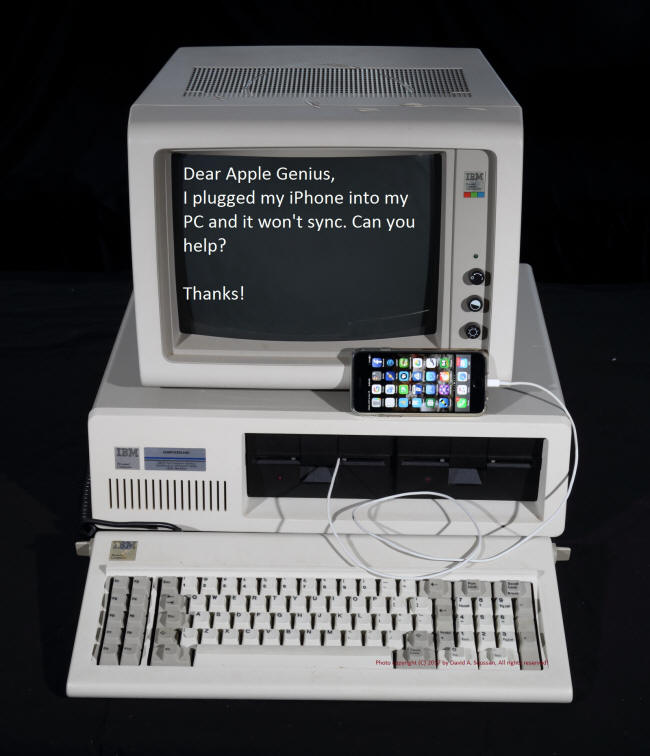 IBM PC - Original - and iPhone