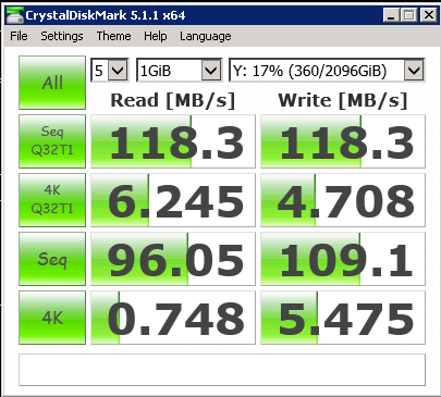 Disk Speed With Write Cache