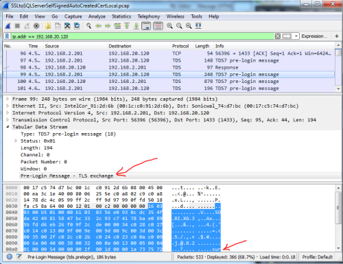 SQL SSL / TLS Negotiation 4