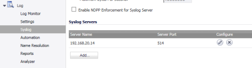 Syslog on a Sonicwall